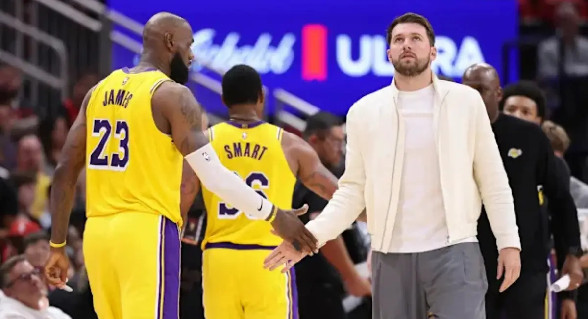 LeBron James reacts to Luka Dončić’s absence affecting the Lakers’ offense.