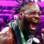 Photo of Deontay Wilder expressing anger
