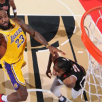 Photo of LeBron James, lakers leader.