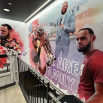 Photo of LeBron James mural by Stark County artist.