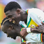 Photo of Sadio Mane and Lamine Camara in their AFCON match win 3 0 over Gambia.