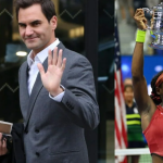 Photo of Federer saying goodbye to Barila Pastea while Coco Gauff's journey start.