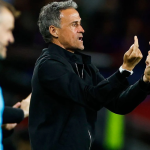 Photo of Manager Luis Enrique in the match Barcelona vs PSG for the second leg of Champions League that result barcelona 1-4 PSG.