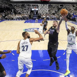 Photo of Doncic lead with a triple doouble of 32 points to contribute The Dallas Mavericks shocked the Minnesota Timberwolves 109-108 .