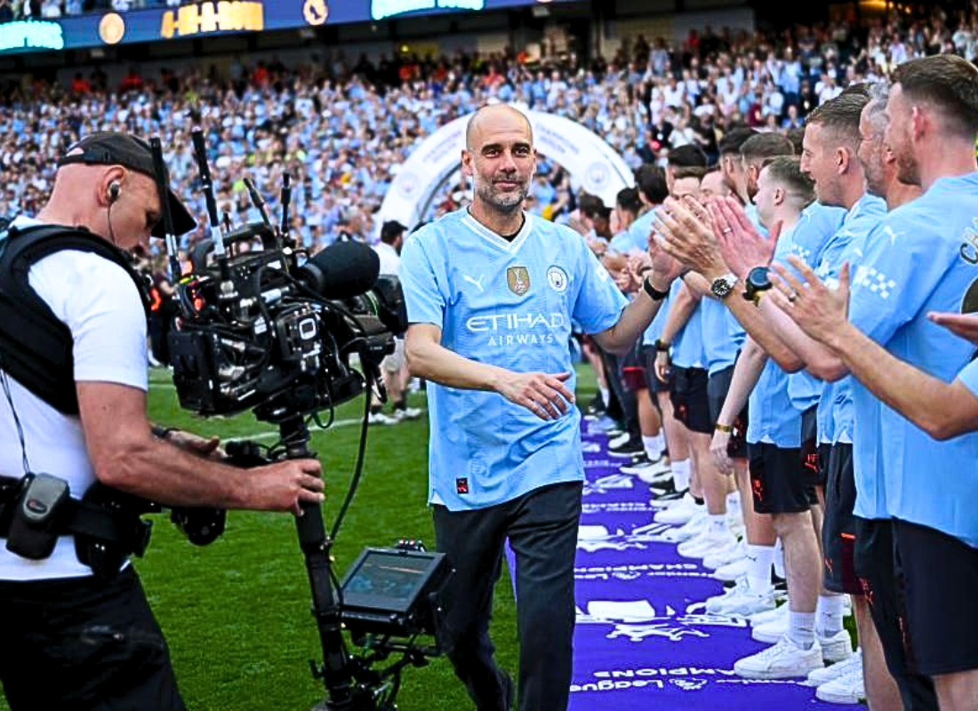 Photo of Pep Guardiola celebrated as High skills Manager ahead Manchester City.