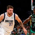 Photo of Doncic in the game celtics vs Mavericks.