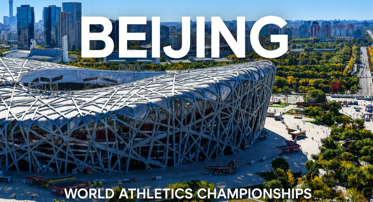 Phot of Beijing stadium ready for the World Athletics tournament in 2027.