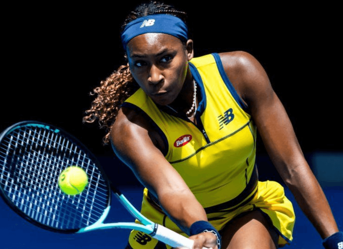 Photo of Coco Gauff taking spectacular progrss in Australian Open.