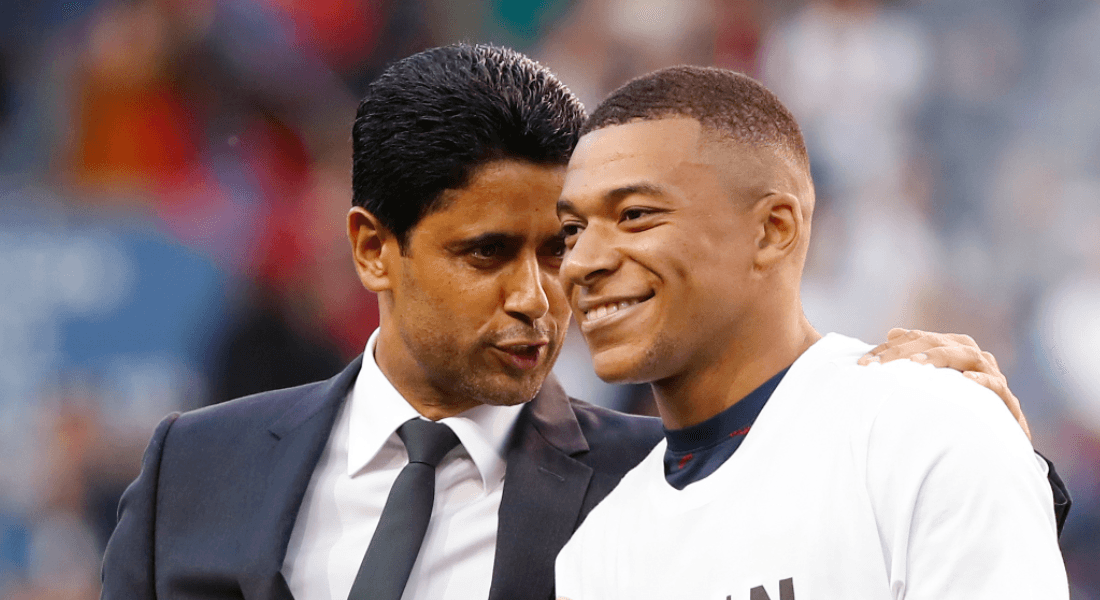 Photo of Nasser Al-Khelaïfi and Mbappe