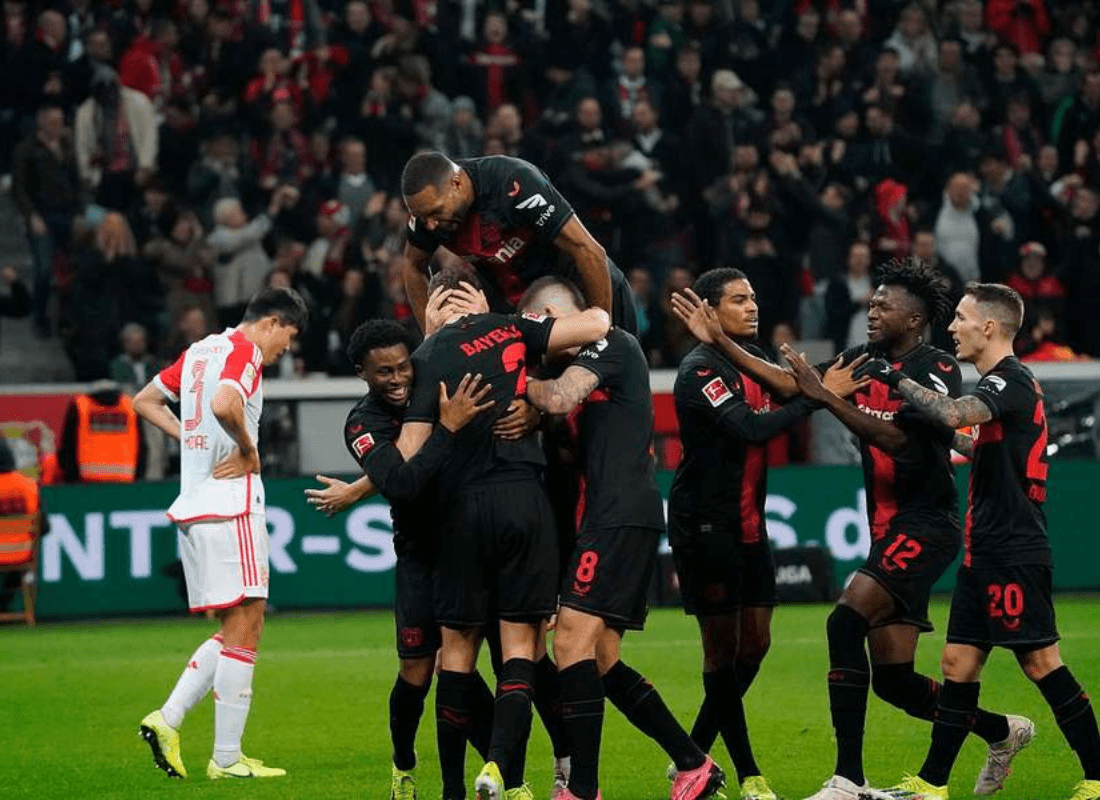 Photo of Leverkusen win over Byern.