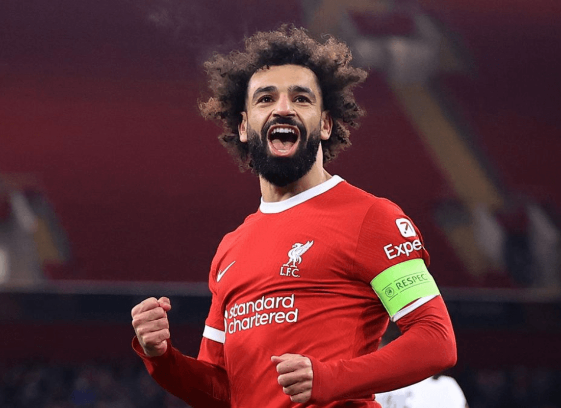 Photo of Mohammed Salah, lIVERPOOL LEADER in the match against LASK