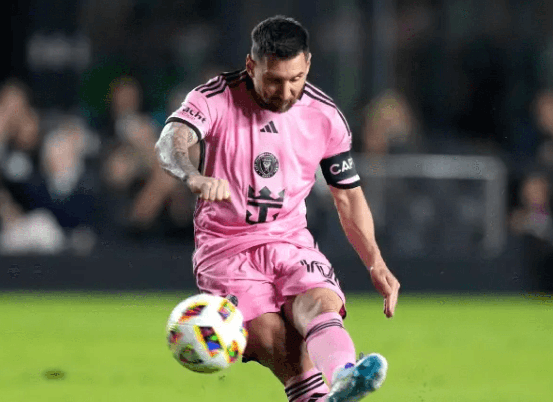 Photo of Messi at MLS season opener.