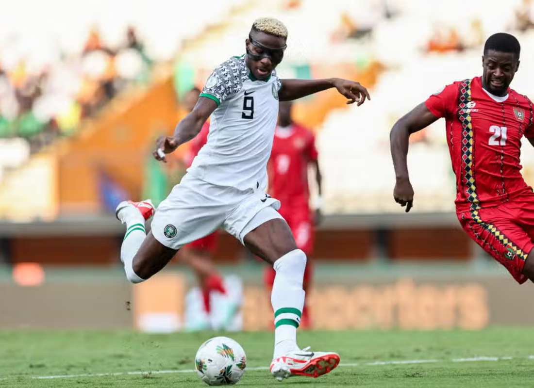 Photo of Victor Osimhen gearing for the game opposite Nigeria to Cameroon.