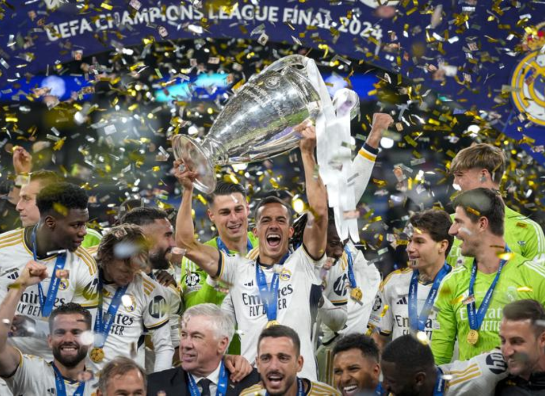 Photo of Real Madrid 15th UEFA Champions League trophy win over Dortmund.