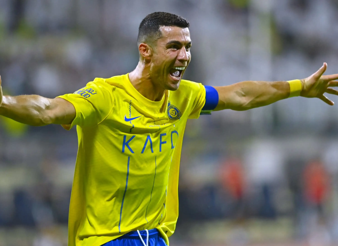 Photo of Ronaldo securing the 2nd position of Al Nassr in saudi pro leaugue.