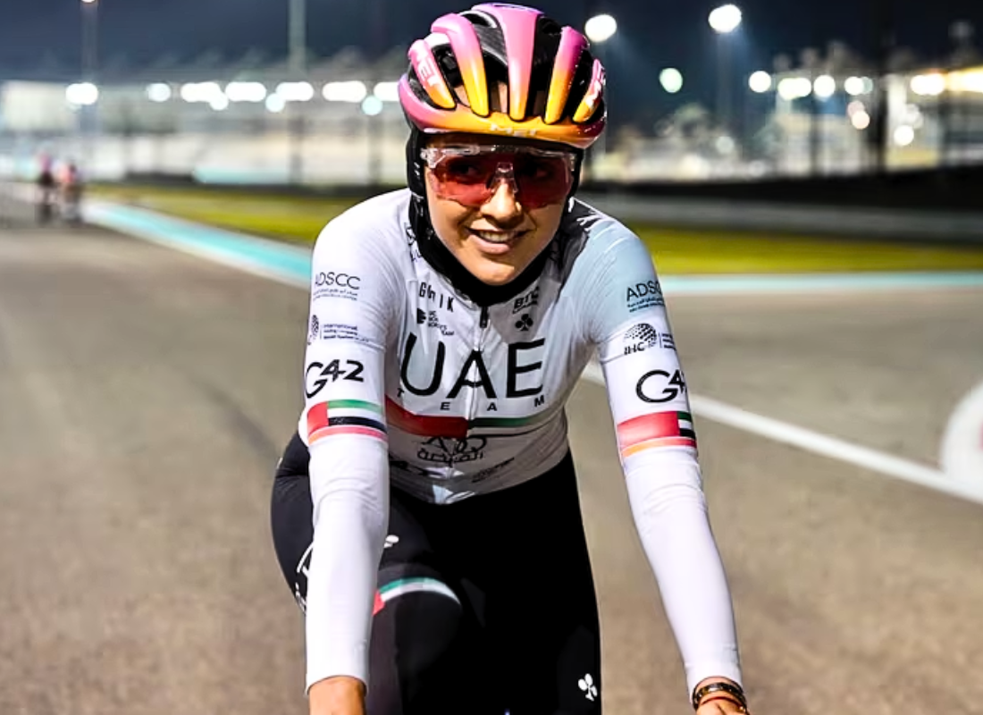 Photo of Safiya, 1st emirati cyclist quqlify for olympics paris 2024.