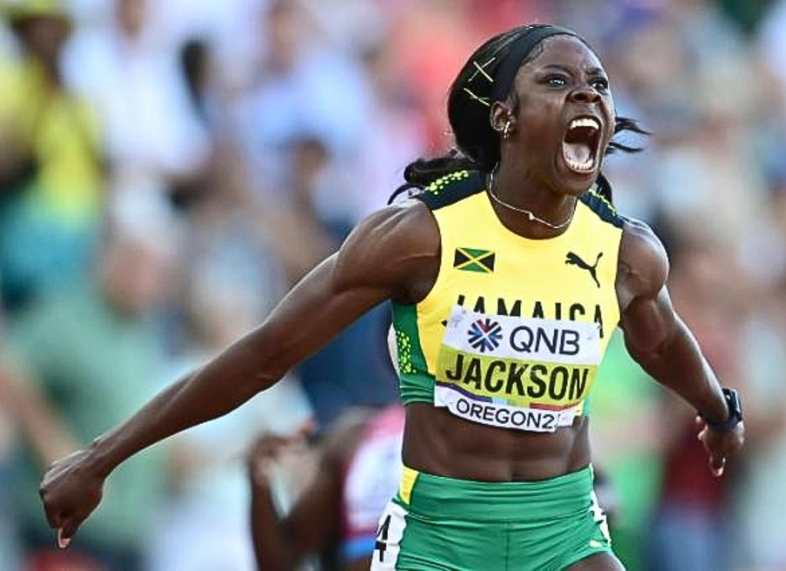 Photo of Shericka Jackson wins 200m at Jamaican trials.