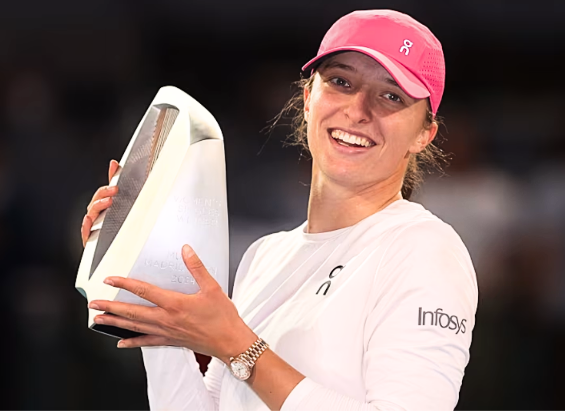 Photo of Swiatek win over Sabalenka at Madrid Final.