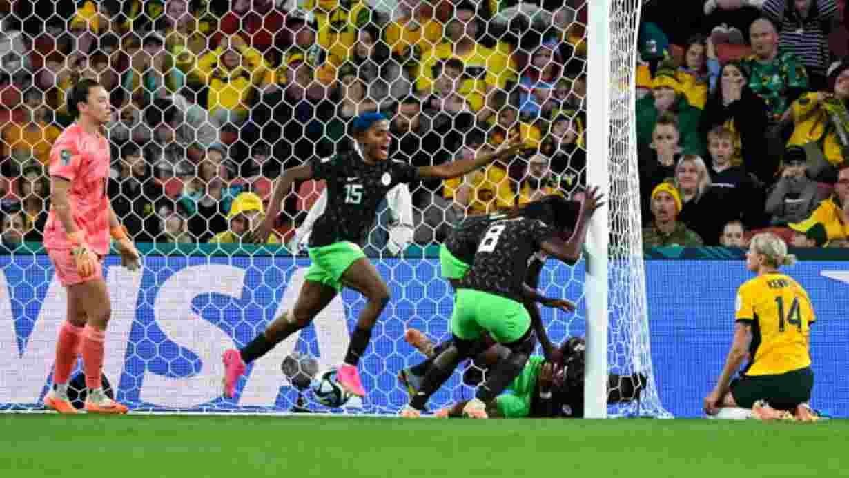 Photo of Nigeria win over Australia in the Women’s World Cup Group B match in Brisbane. Photograph: Darren England/AAP
